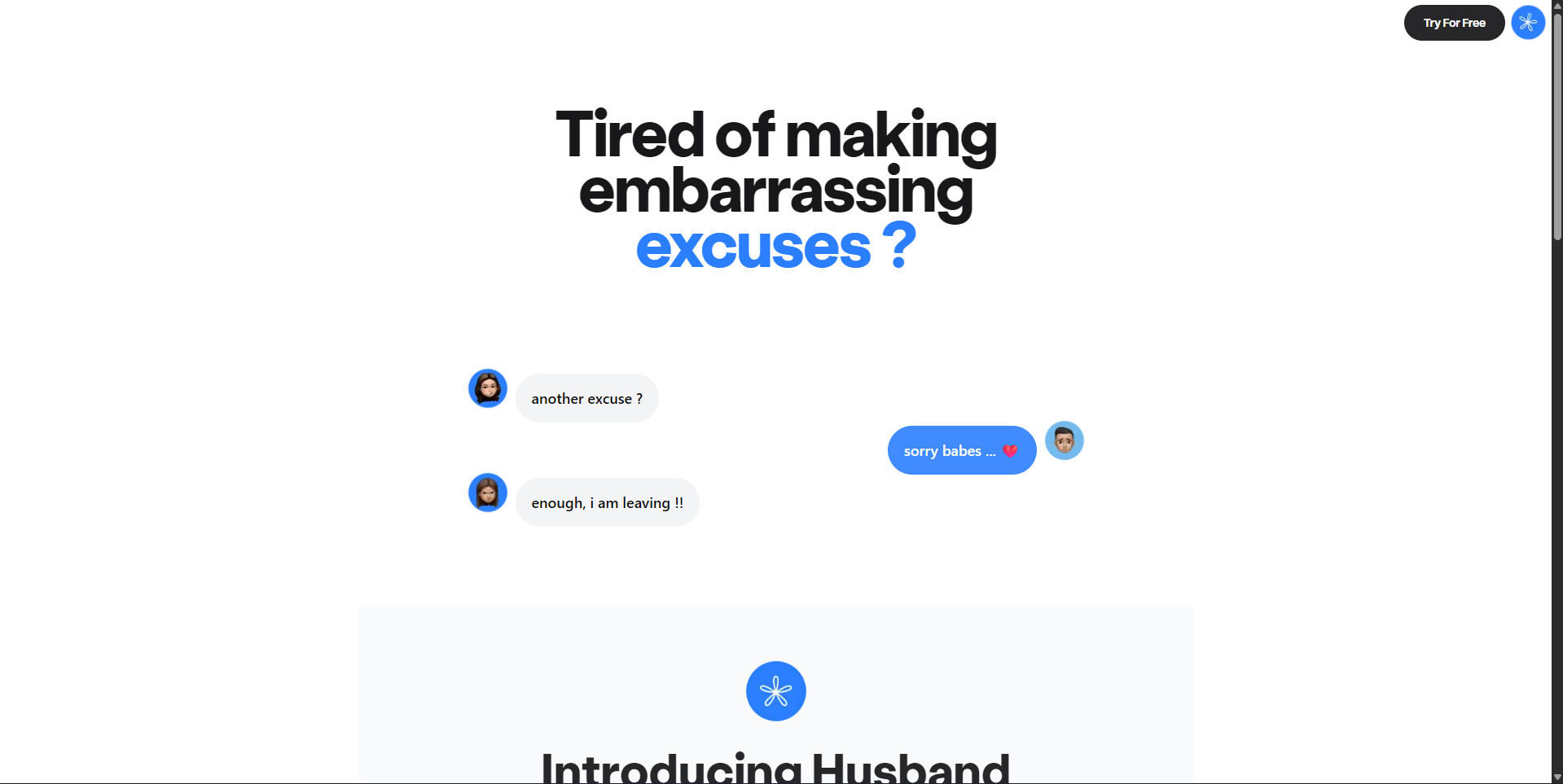 Excusio — A community platform for generating excusion for dates using Gemini AI